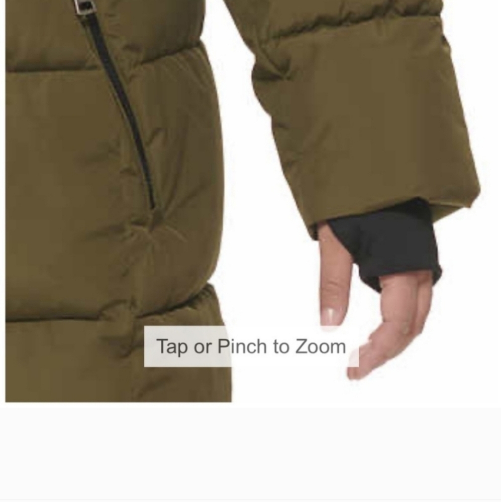 DKNY Ladies' Puffer Jacket ; green nwt - Picture 4 of 7